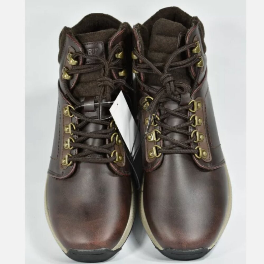 Khombu Men Leather Outdoor Hiker Boots  Memory Foam Waterproof Lightweight - Picture 7 of 7